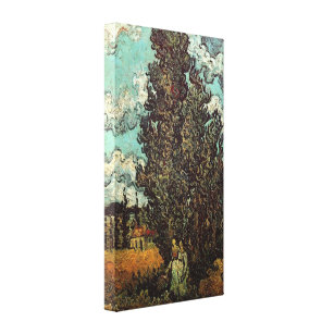 Van Gogh Cypresses With Two Women Gifts On Zazzle