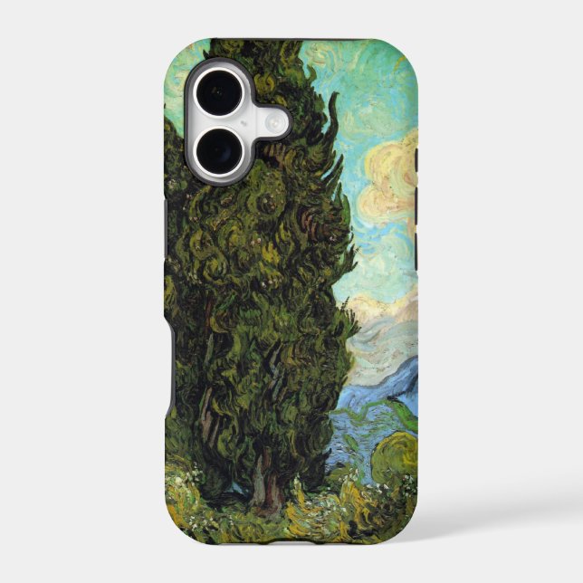 Van Gogh Cypresses Iphone Case (Back)