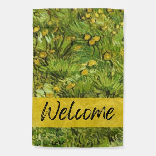 Van Gogh Dandelions Garden Flag