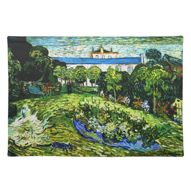 Van Gogh - Daubigny's Garden, famous painting, Cloth Placemat (Front)