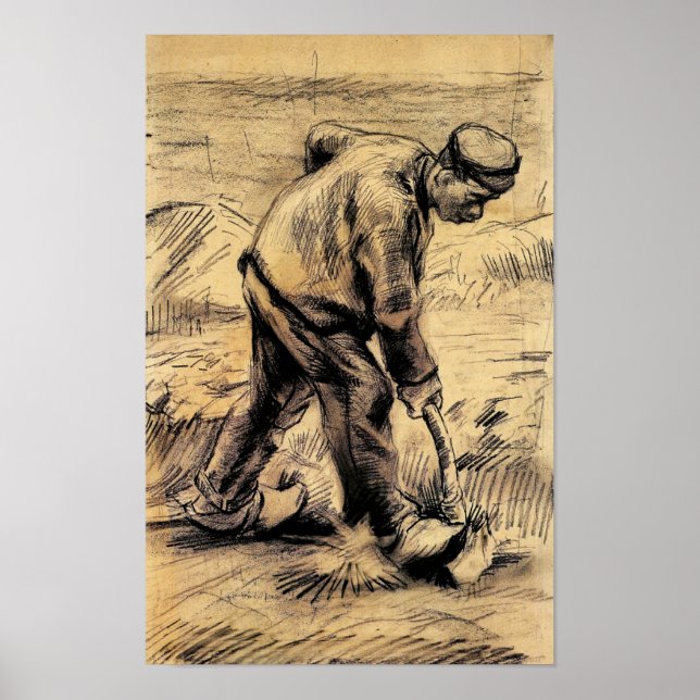 Van Gogh - Digger, realism artwork Poster (Front)