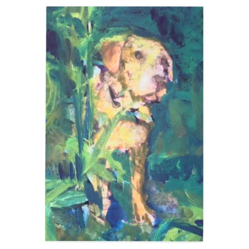 Van Gogh Dog painting by Therese Kramer Metal Print