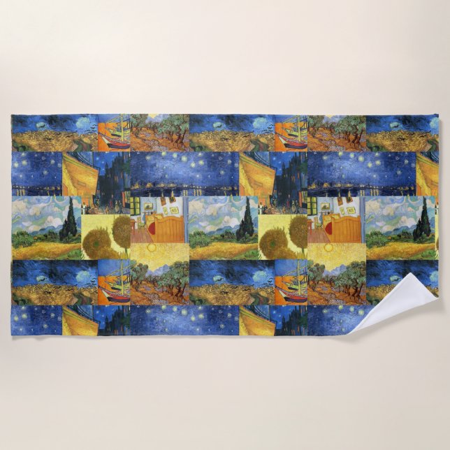 Van Gogh Dream Paintings Art Beach Towel (Front)
