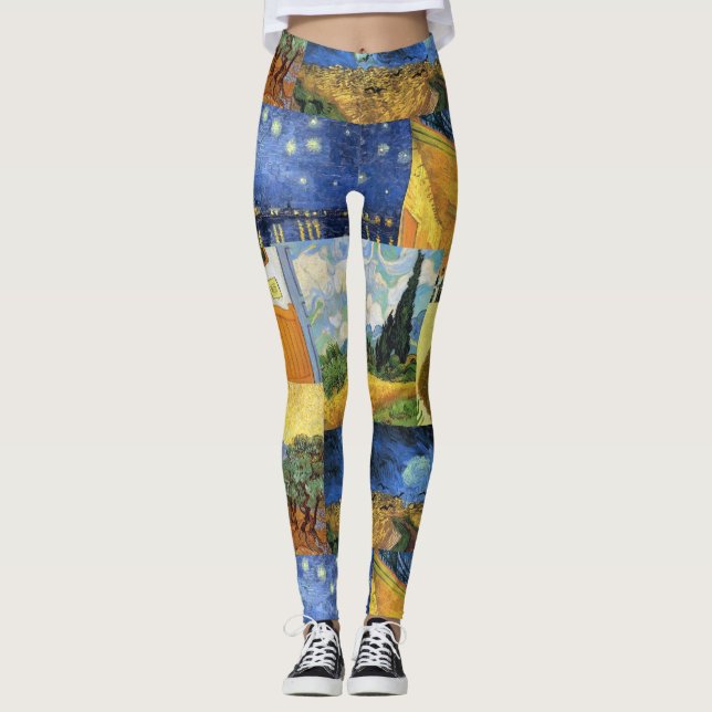 Van Gogh Dream Paintings Art Leggings (Front)