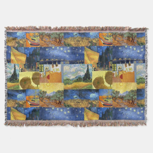 Van Gogh Dream Paintings Art Throw Blanket (Front)