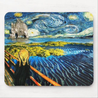 Van Gogh Edvard Meets Vincent Starry Night Mouse Pad