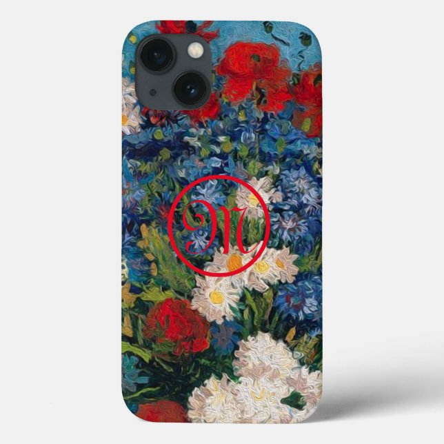 Van Gogh & Elizabeth Flowers Monogram - Case-Mate iPhone Case (Back)