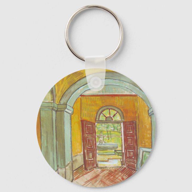 Van Gogh Entrance Hall of Saint Paul Hospital Keychain (Front)