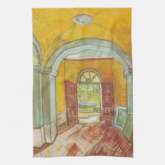 Van Gogh Entrance Hall of Saint Paul Hospital Kitchen Towel (Vertical)