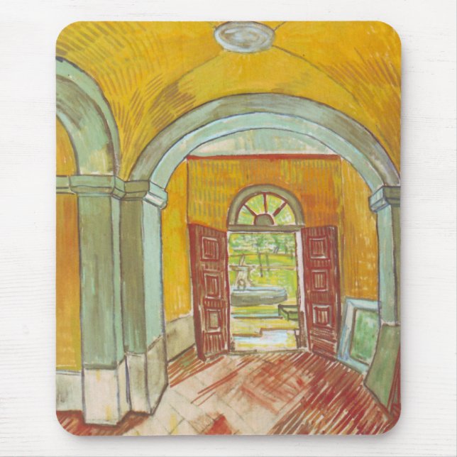 Van Gogh Entrance Hall of Saint Paul Hospital Mouse Pad (Front)
