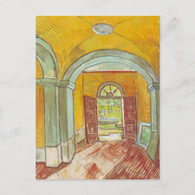 Van Gogh Entrance Hall of Saint Paul Hospital Postcard (Front)