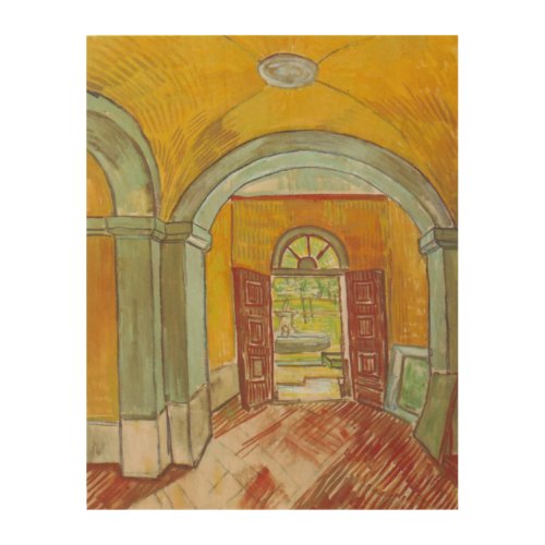 Van Gogh Entrance Hall of Saint Paul Hospital Wood Wall Art