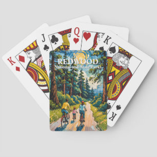 Van Gogh Family Bike Ride Redwood National Park Poker Cards
