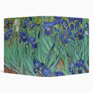 Van Gogh Famous Blue Irises Floral Oil Painting 3 Ring Binder
