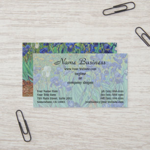 Van Gogh Famous Blue Irises Floral Oil Painting Business Card
