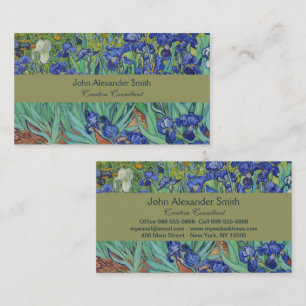 Van Gogh Famous Blue Irises Floral Oil Painting Business Card