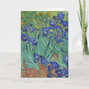 Van Gogh Famous Blue Irises Floral Oil Painting Card