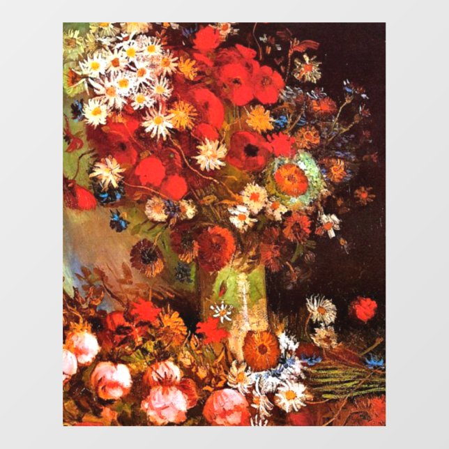 Van Gogh  famous floral painting Wall Decal (Front)