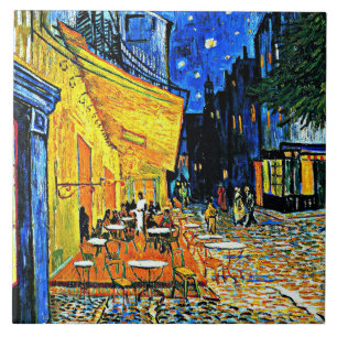 Van Gogh famous painting, Cafe Terrace, Ceramic Tile
