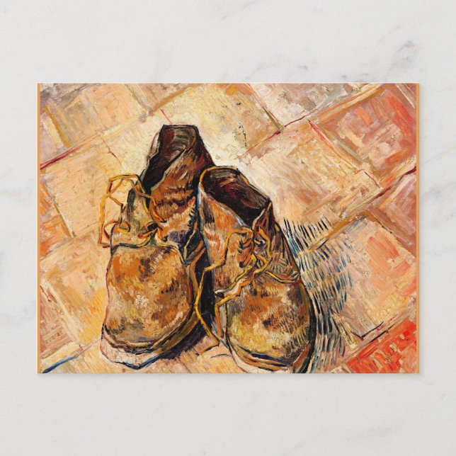 Van Gogh famous painting, Shoes, Postcard (Front)