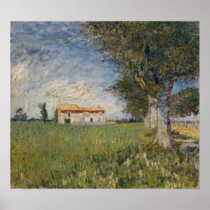 Van Gogh - Farm In A Wheatfield Poster