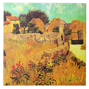 Van Gogh - Farmhouse in Provence Ceramic Tile