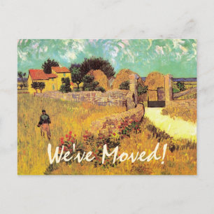 Van Gogh Farmhouse in Provence, Change of Address Announcement Postcard