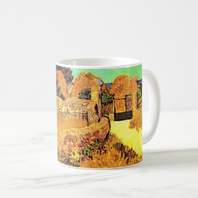 Van Gogh - Farmhouse in Provence Coffee Mug (Front Right)