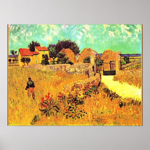 Van Gogh _ Farmhouse in Provence Poster
