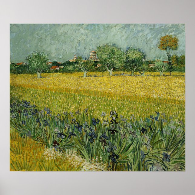 Van Gogh - Field With Flowers At Arles Poster (Front)