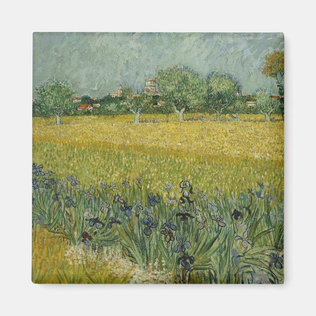 Van Gogh Field With Flowers Near Arles Magnet (Front)
