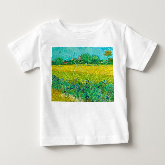 Van Gogh Field with Irises Near Arles Baby T-Shirt (Front)