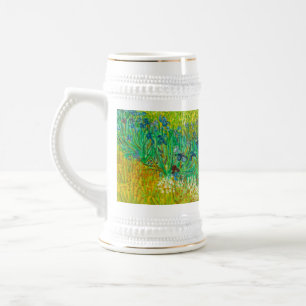 Van Gogh Field with Irises Near Arles Beer Stein