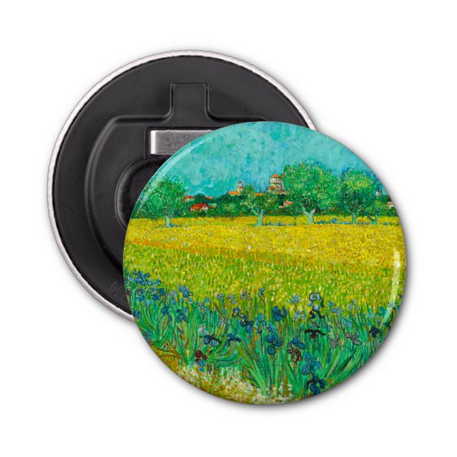 Van Gogh Field with Irises Near Arles Bottle Opener (Front)