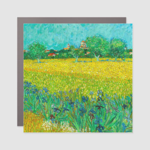 Van Gogh Field with Irises Near Arles Car Magnet