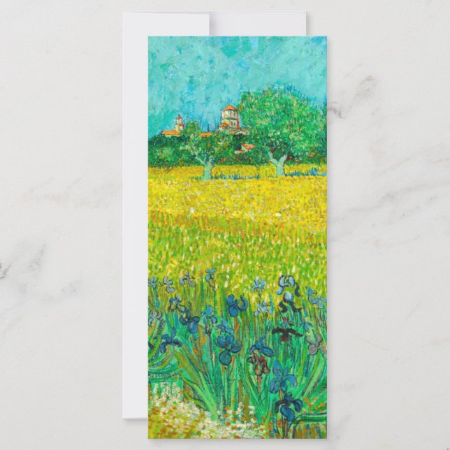 Van Gogh Field with Irises Near Arles Card (Front)