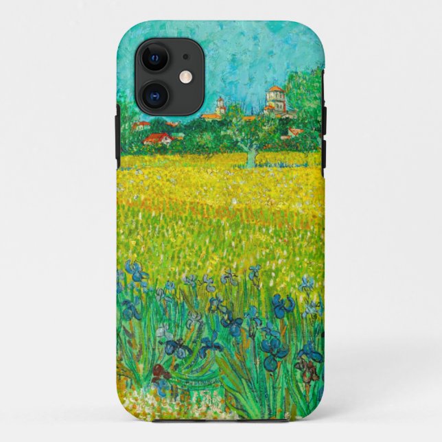Van Gogh Field with Irises Near Arles Case-Mate iPhone Case (Back)