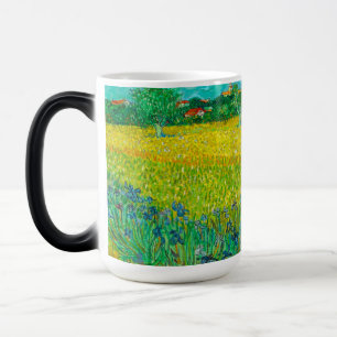 Van Gogh Field with Irises Near Arles Color Morph Mug