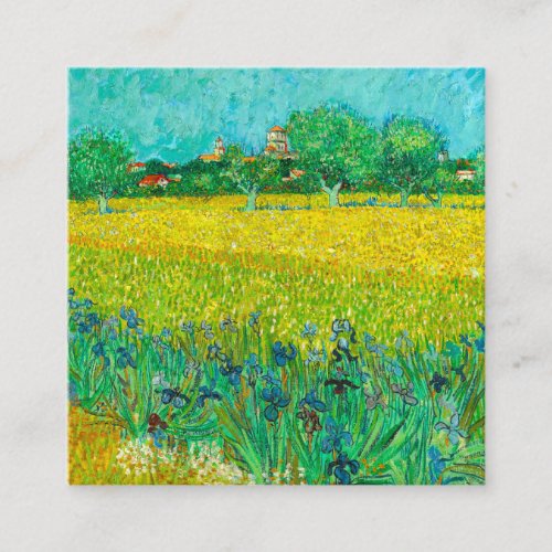 Van Gogh Field with Irises Near Arles Enclosure Card