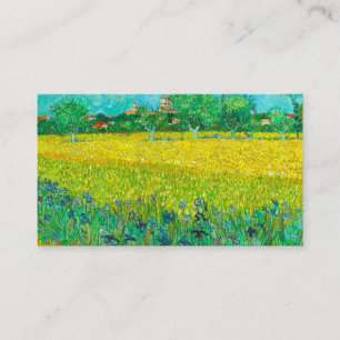 Van Gogh Field with Irises Near Arles Enclosure Card