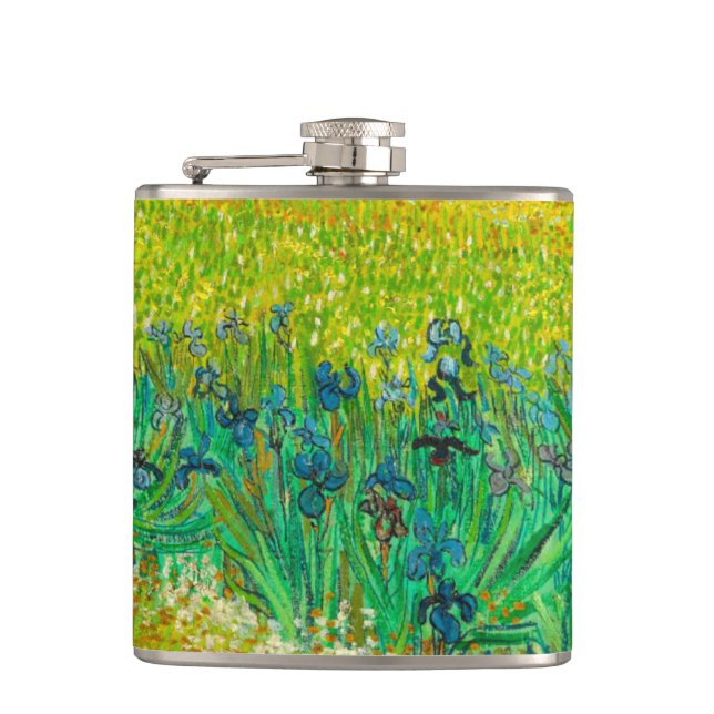 Van Gogh Field with Irises Near Arles Flask (Front)