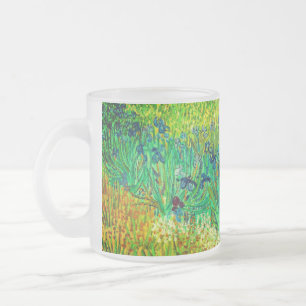 Van Gogh Field with Irises Near Arles Frosted Glass Coffee Mug