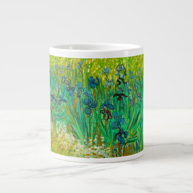 Van Gogh Field with Irises Near Arles Giant Coffee Mug (Front)