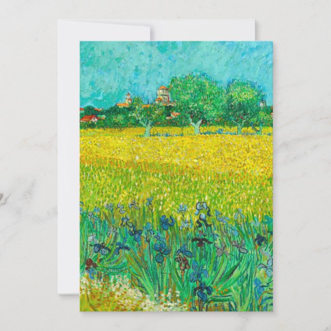 Van Gogh Field with Irises Near Arles Invitation (Front)
