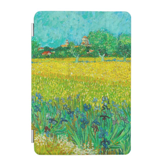 Van Gogh Field with Irises Near Arles iPad Mini Cover (Front)