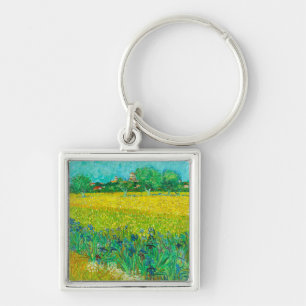 Van Gogh Field with Irises Near Arles Keychain