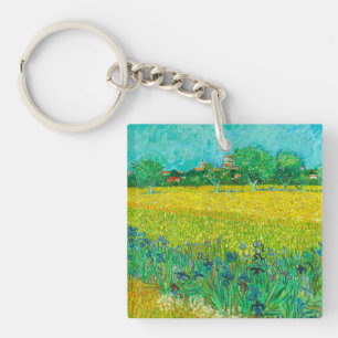 Van Gogh Field with Irises Near Arles Keychain