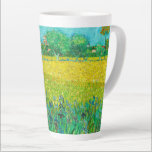 Van Gogh Field with Irises Near Arles Latte Mug<br><div class="desc">Latte Mug featuring Vincent van Gogh’s oil painting Field with Irises Near Arles (1888). Beautiful blue irises decorate the golden fields in Arles,  France. A marvelous gift for lovers of Post-Impressionism and Dutch art collectors!</div>