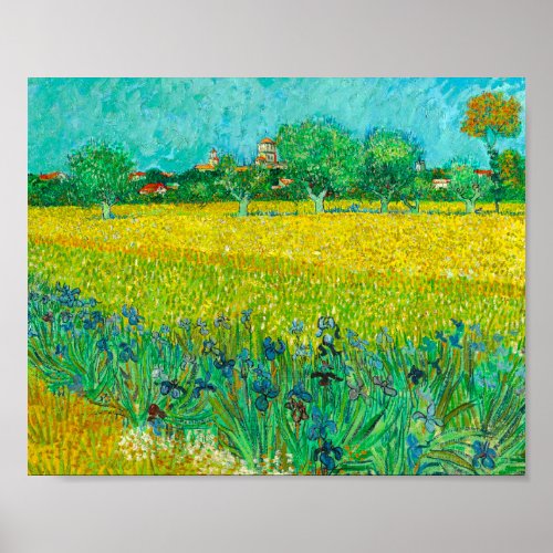 Van Gogh Field with Irises Near Arles Poster