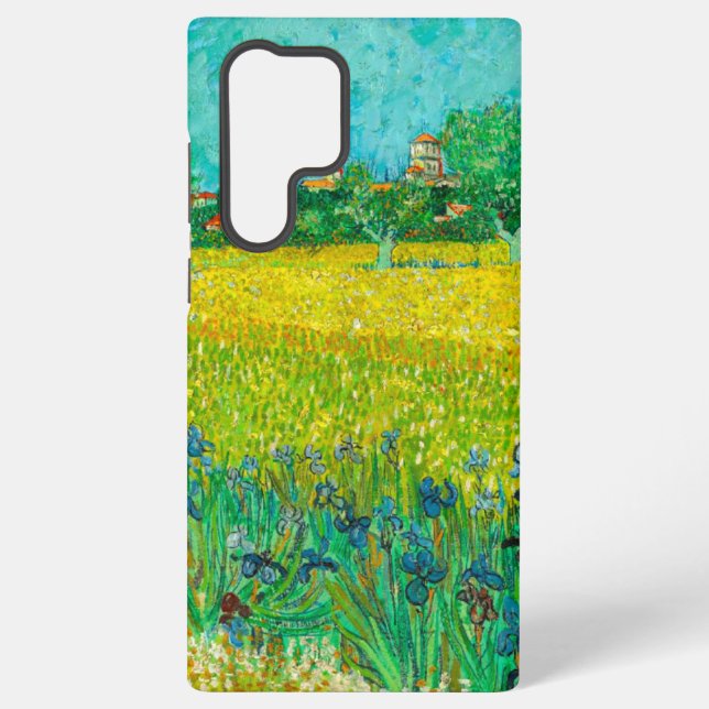 Van Gogh Field with Irises Near Arles Samsung Galaxy Case (Back)